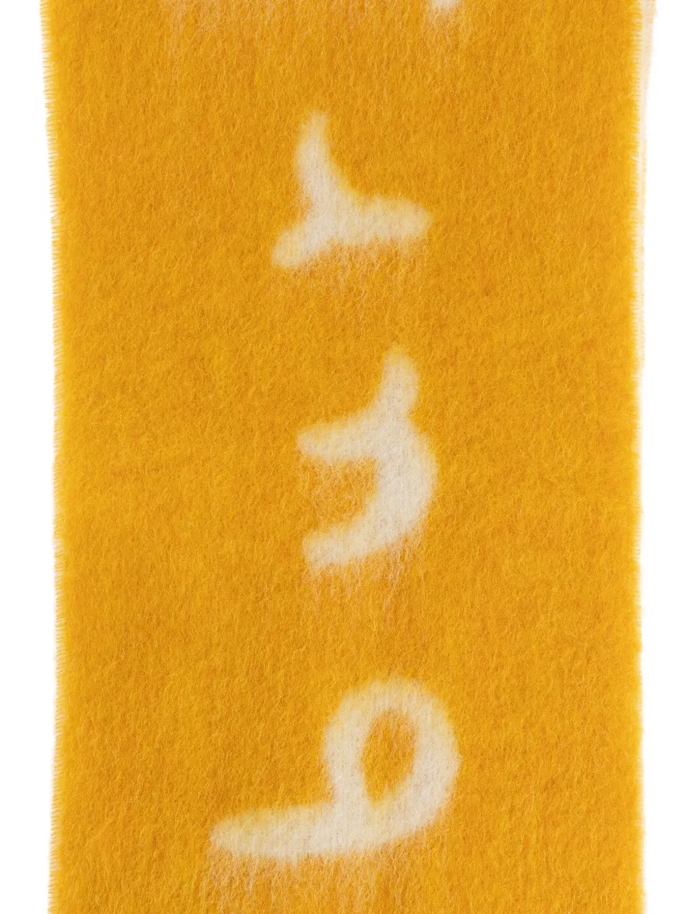 Burberry Logo-detail Fringed Scarf In Yellow