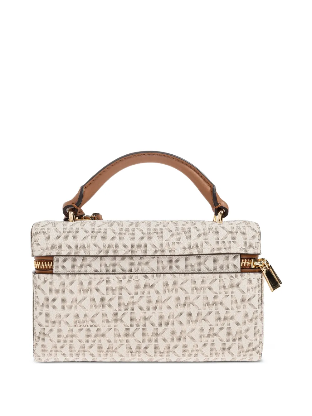 Michael Michael Kors Extra-small Jana Monogram-logo Crossbody Bag In Neutral