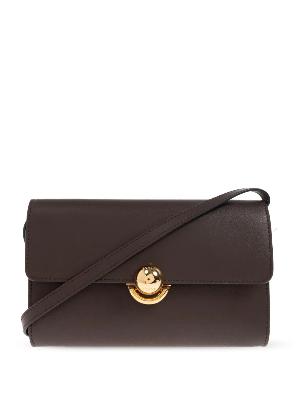 Furla circular-clasp leather tote bag | Brown | Image 1