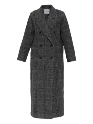 Soft Goat Herringbone Coat | Grey | FARFETCH