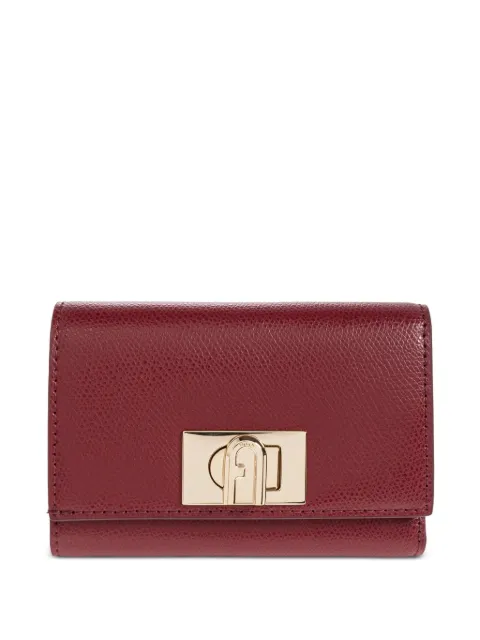 Furla textured-leather clasp wallet