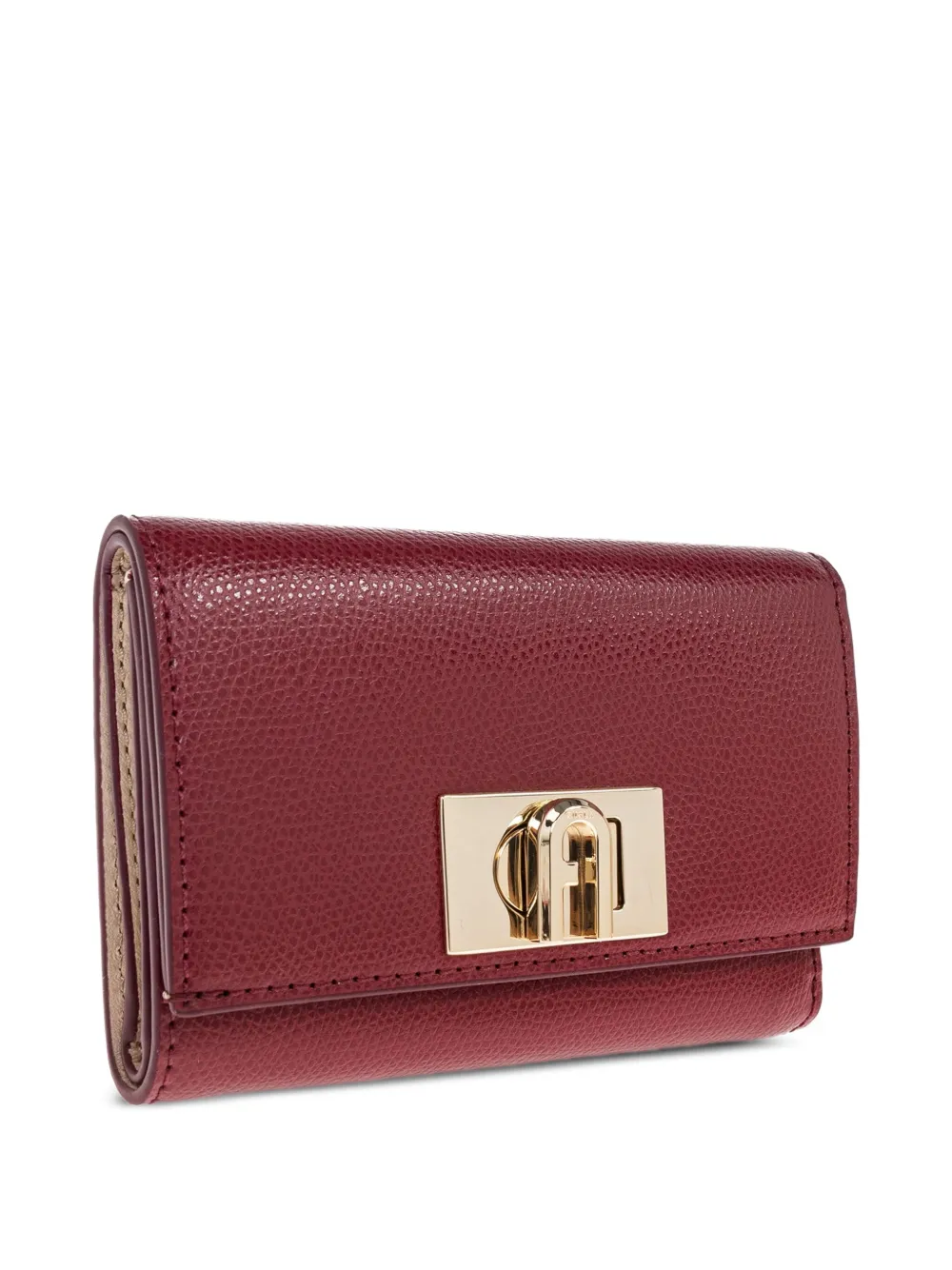 Furla Leren portemonnee met gesp en textuur Rood