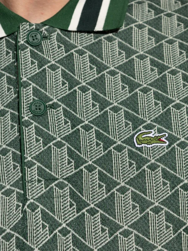LACOSTE モノグラムポロシャツS Lacoste モノグラム ポロシャツ | グリーン | FARFETCH JP