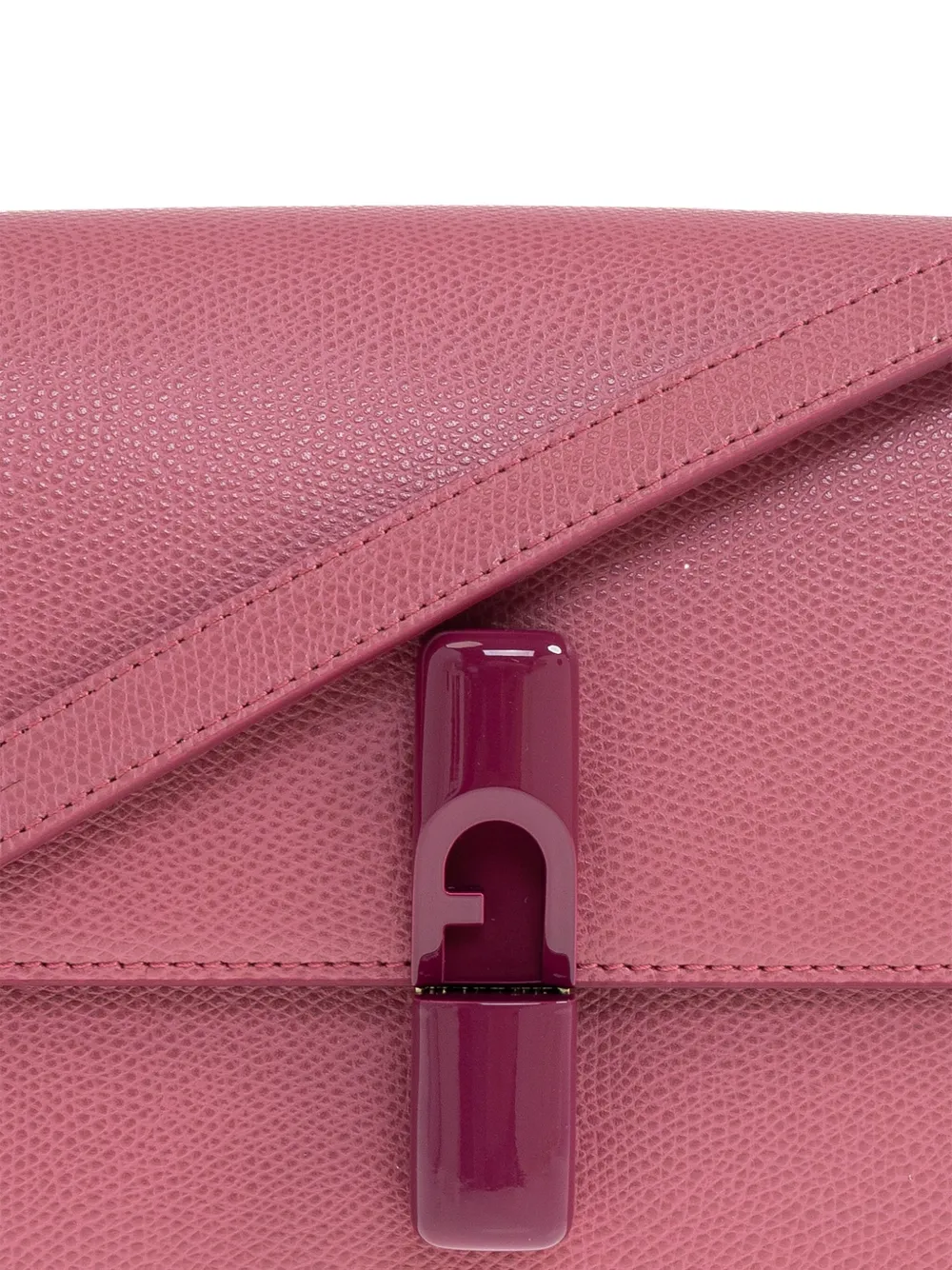 Furla Leather Flap-closure Shoulder Bag In Pink