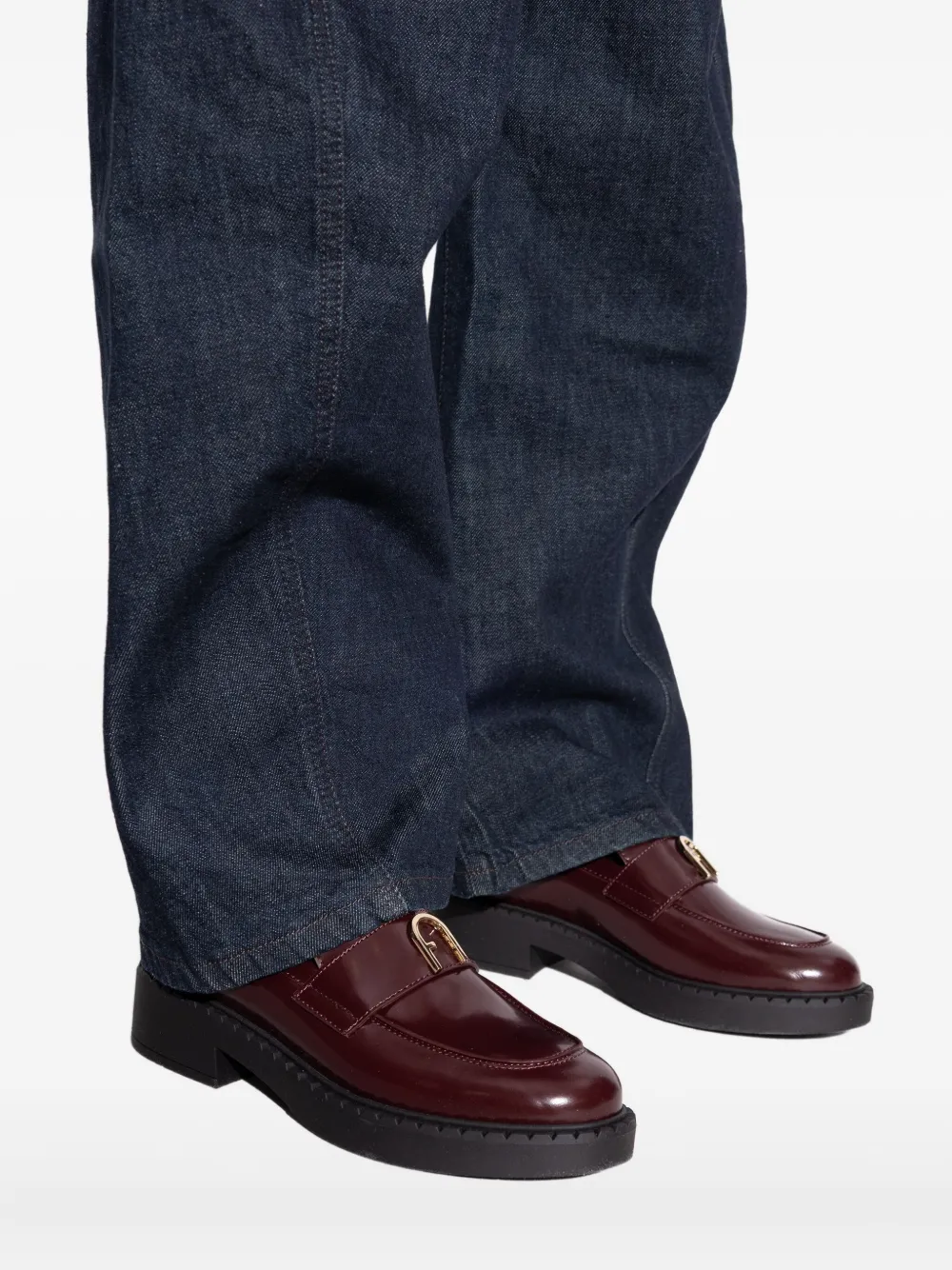 Furla New Legacy Loafers In Red