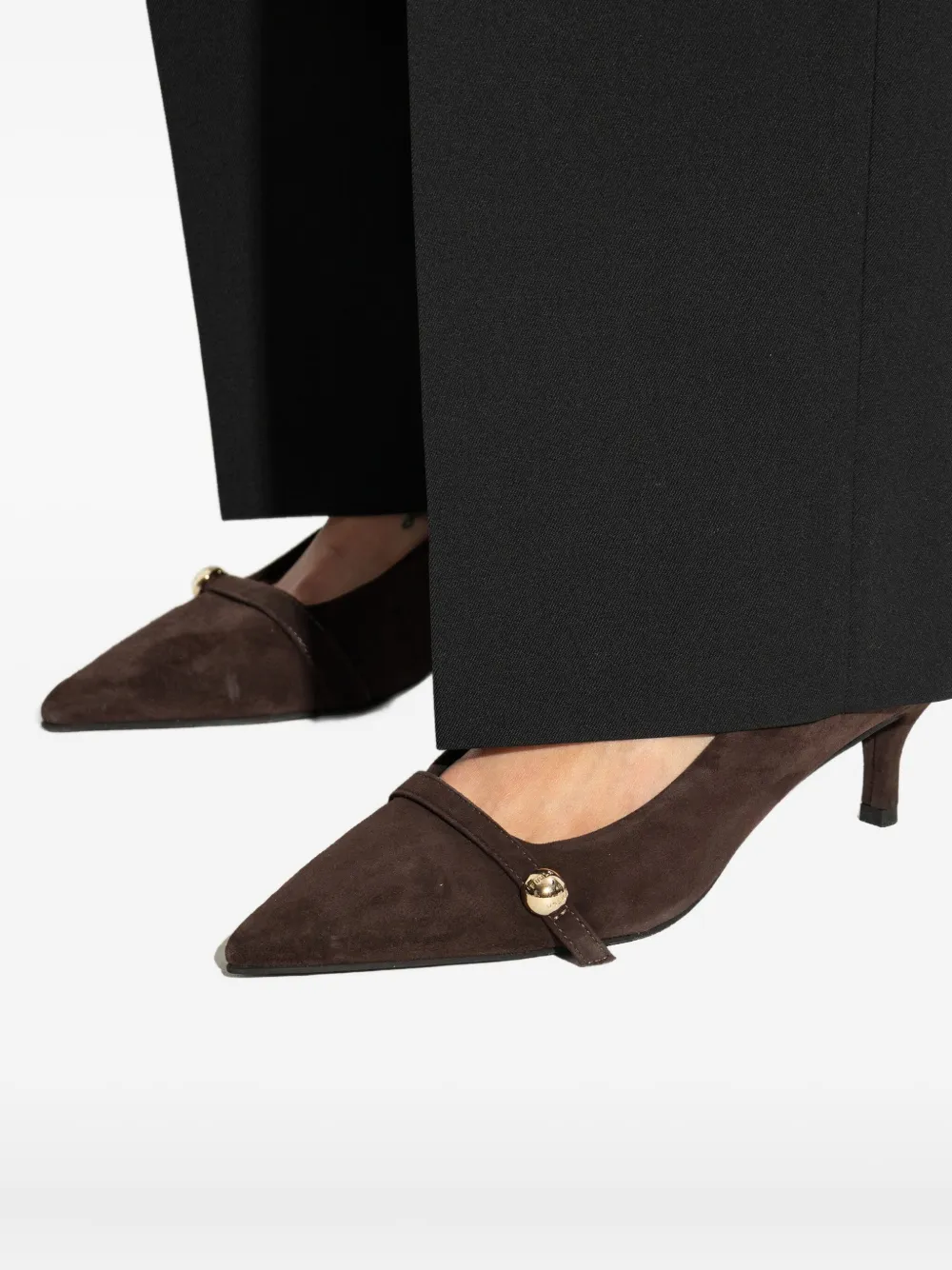 Furla 60mm pointed-toe heeled pumps Brown