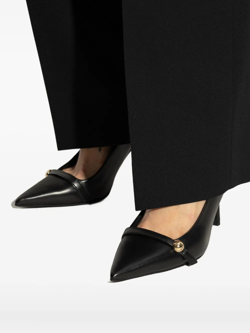 Furla 100mm leather heeled pumps Black