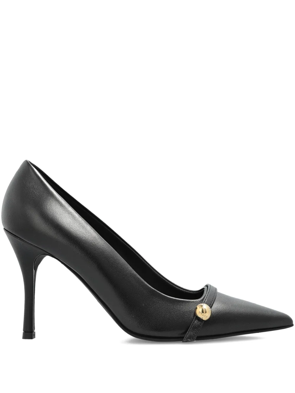 Furla 100mm leather heeled pumps | Black | Image 1