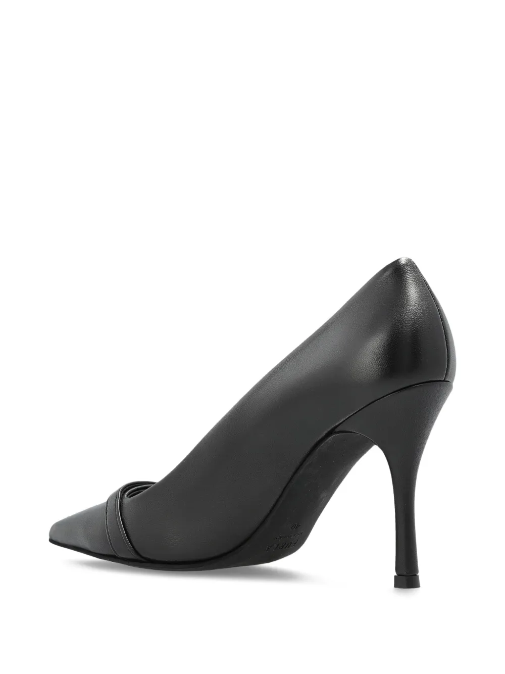 Furla 100mm leather heeled pumps Black