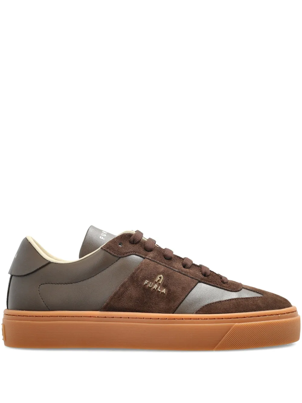 Furla Enjoy leather suede pumps Bruin