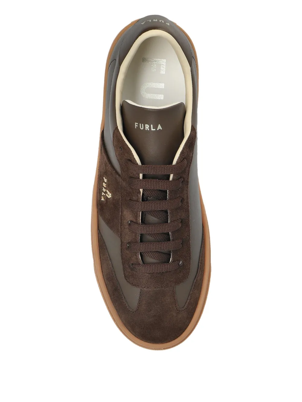 Furla Enjoy leather suede pumps Bruin
