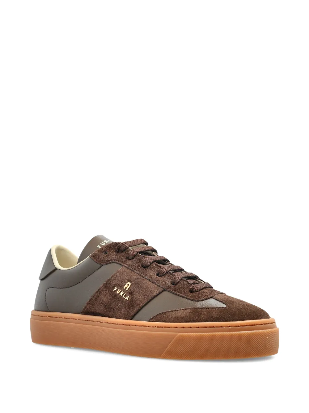 Furla Enjoy leather suede pumps Bruin