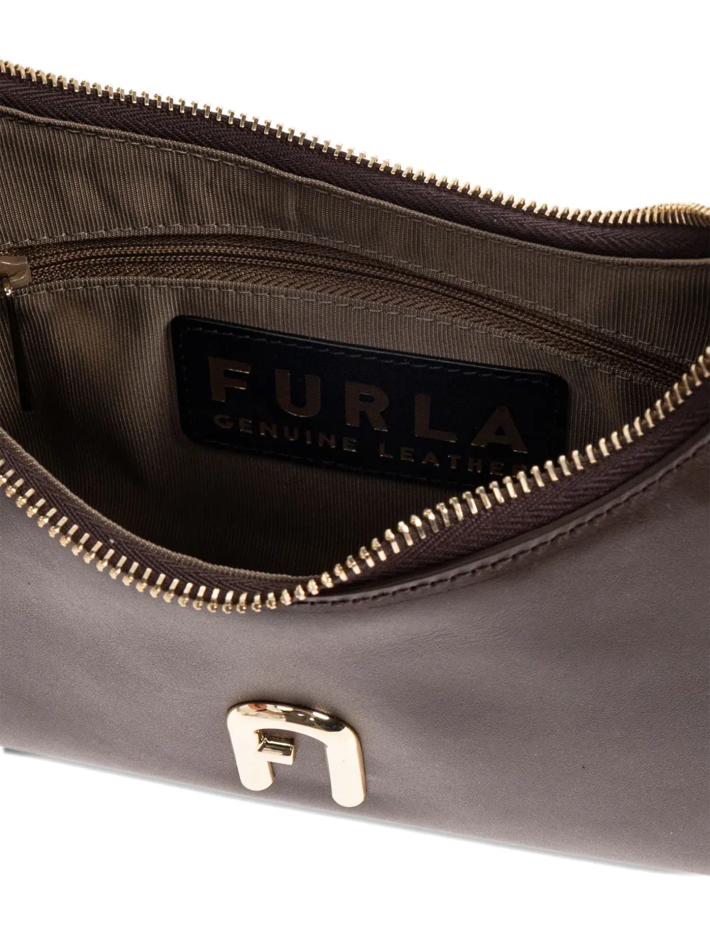 Furla Diamond schoudertas met rits Bruin