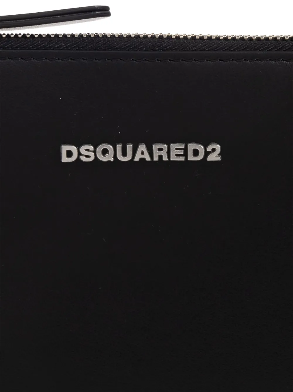 DSQUARED2 Clutch met logoplakkaat en rits Zwart