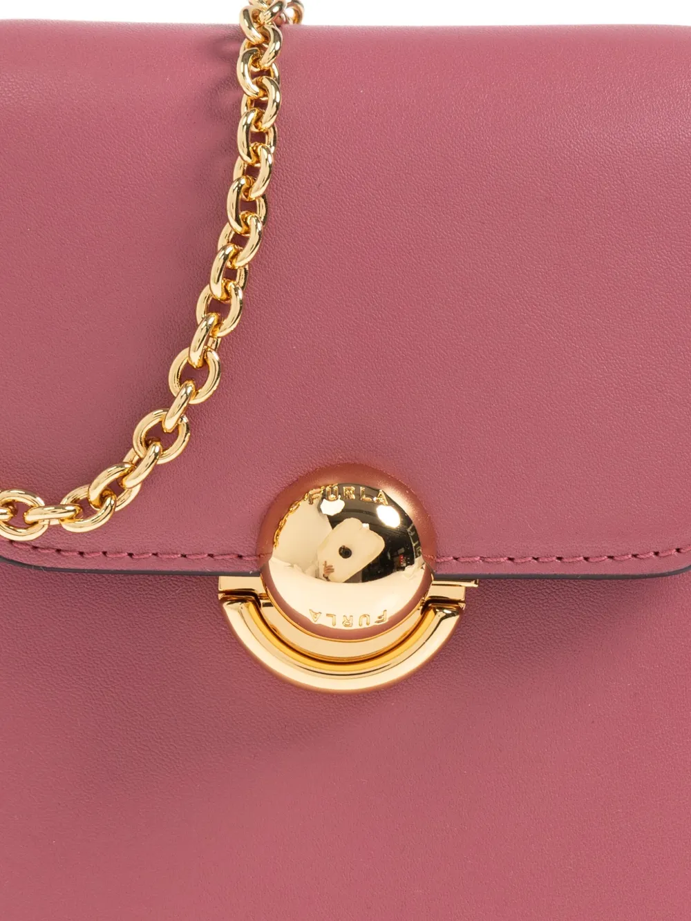 Furla Chain-strap Dome-top Tote Bag In Pink