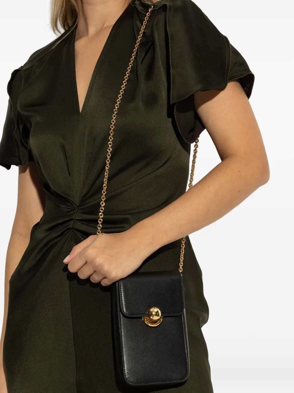 Furla chain-strap flap tote bag - Zwart