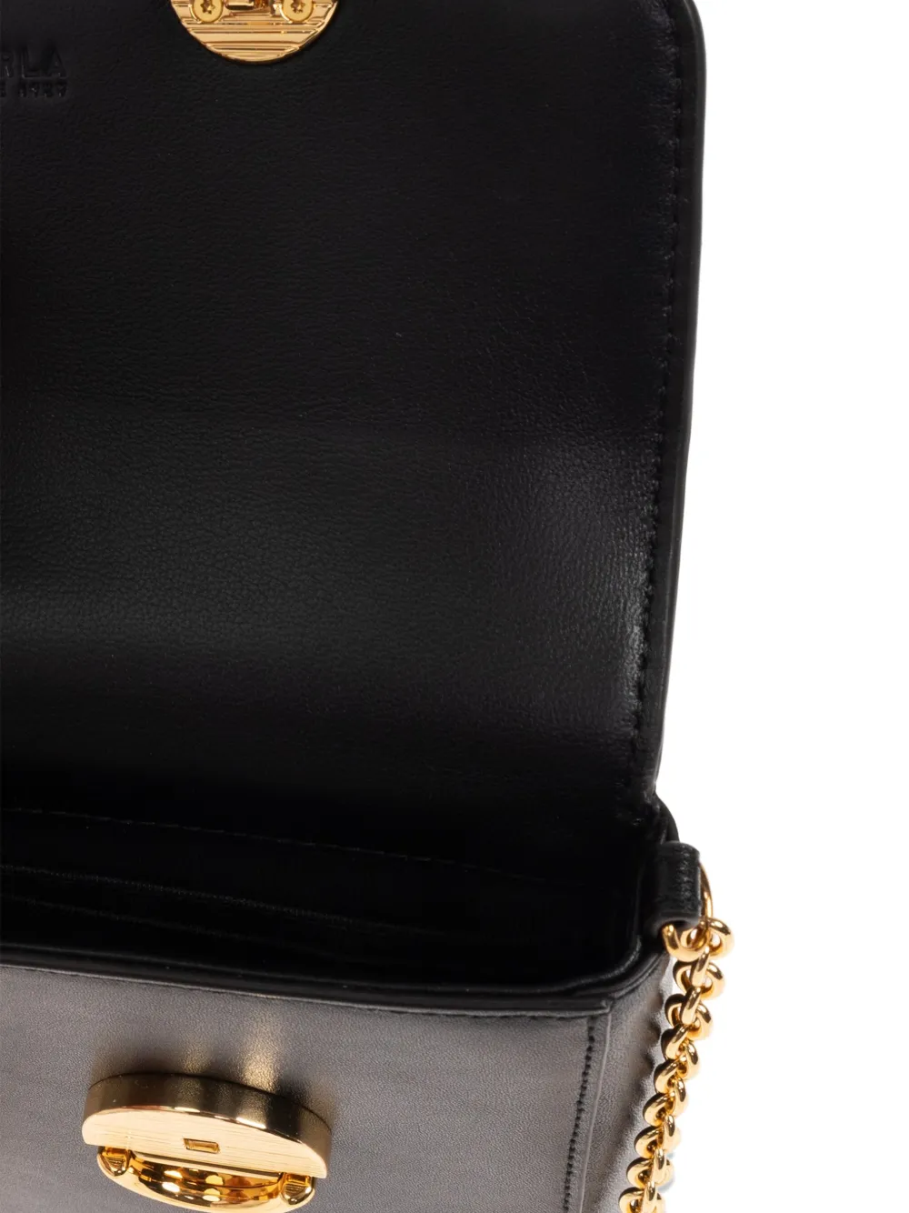 Furla Chain-strap Flap Tote Bag In Black
