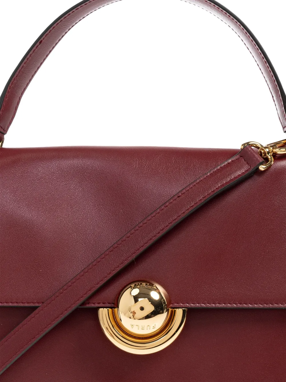 Furla Small Domus Tote Bag In Red