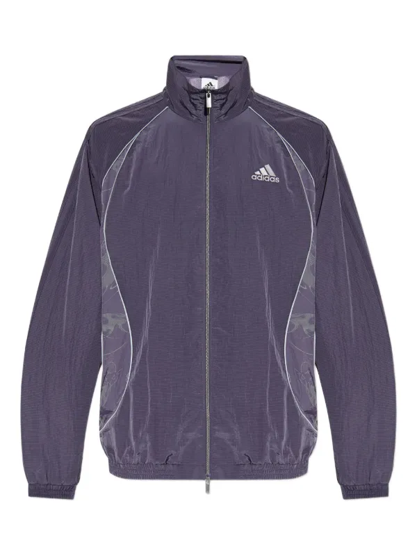 adidas ジップアップジャケット 黒/紫 adidas ジャージ セットアップ 黒 紫 - メルカリ