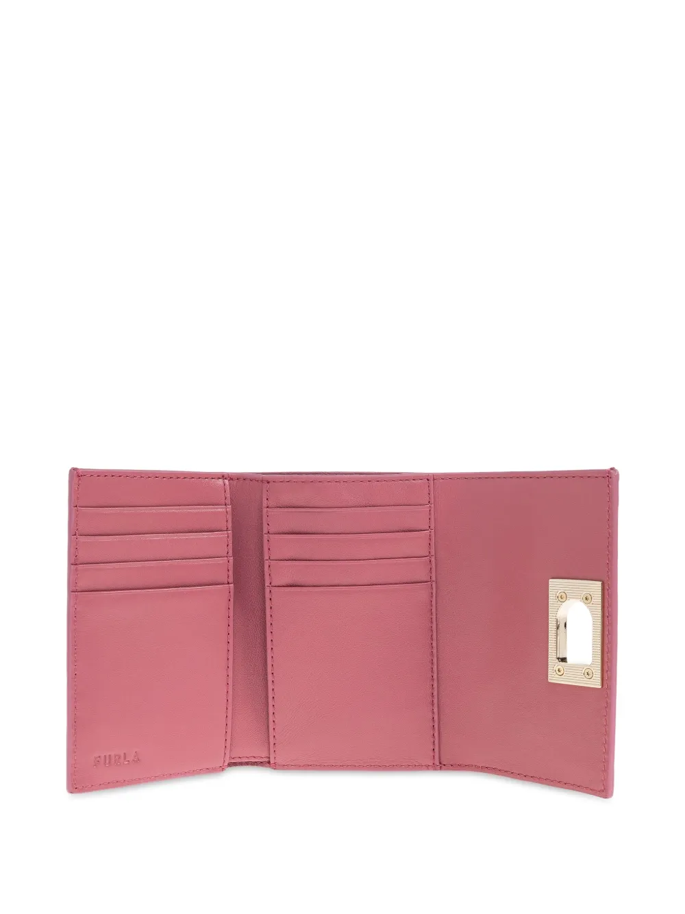 Furla Leren portemonnee met slotdetail Roze