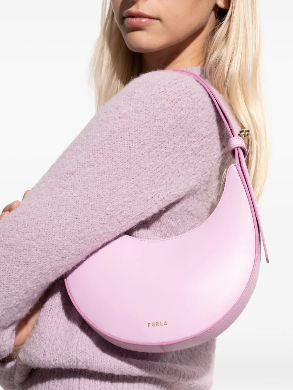 Furla crescent top-handle bag - Roze