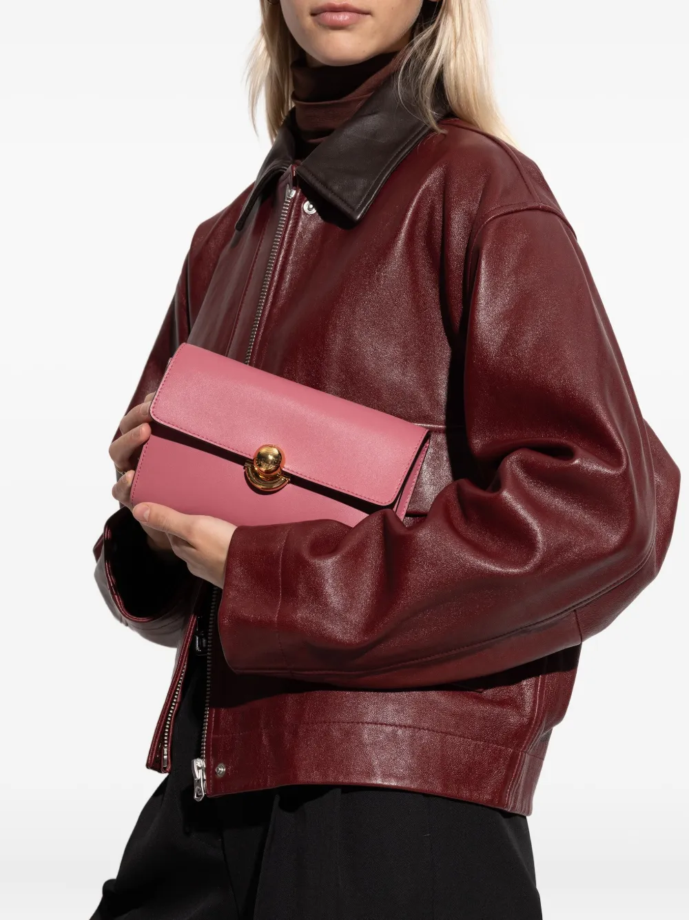 Furla circular-clasp leather tote bag | Image 2