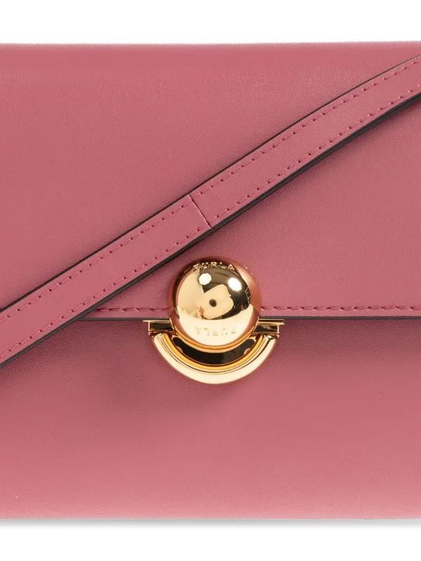 Furla circular-clasp Leather Tote Bag Pink FARFETCH IN