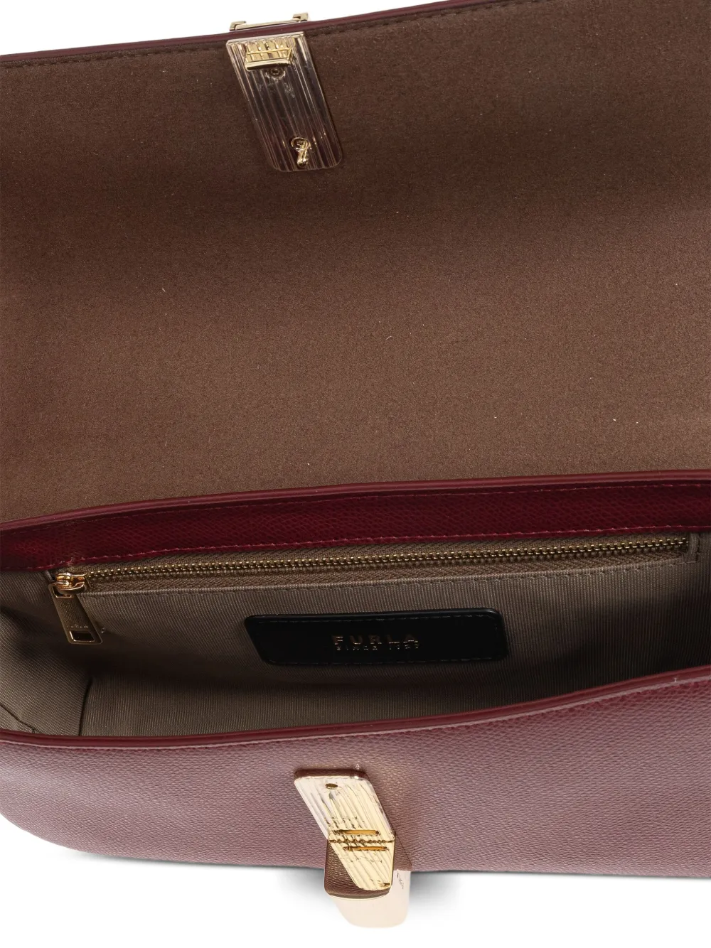 Furla leather flap-closure shoulder bag Rood