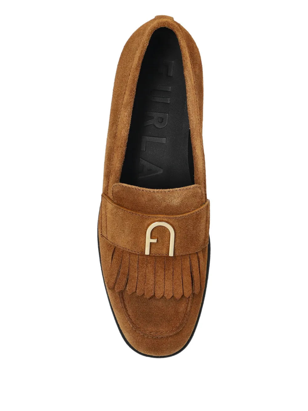 Furla Chic fringe-detail loafers Bruin
