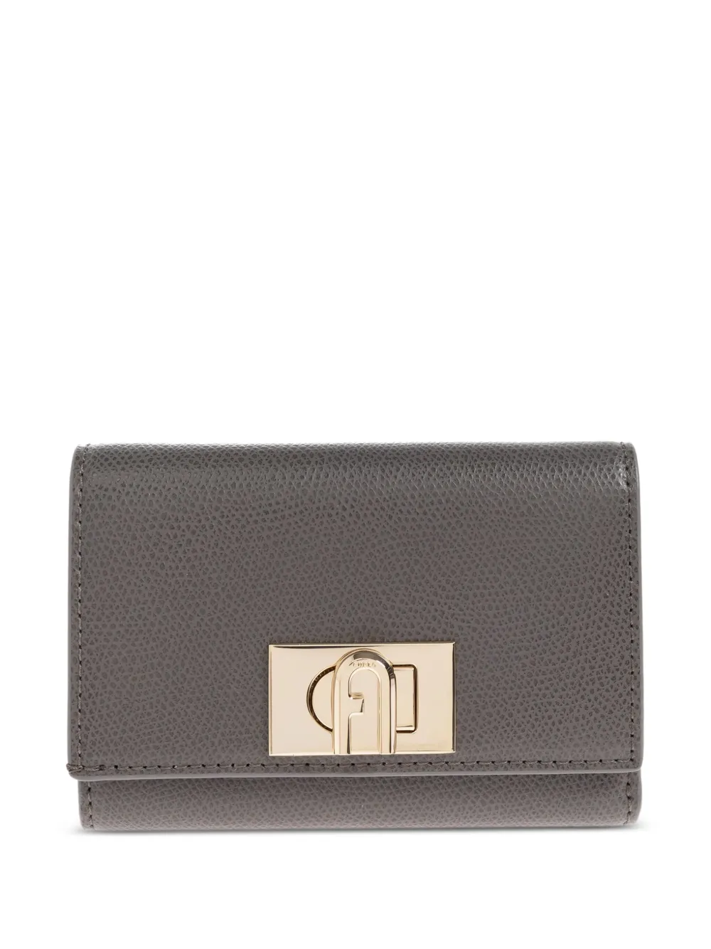 Furla lock-detail leather wallet | Grey | Image 1
