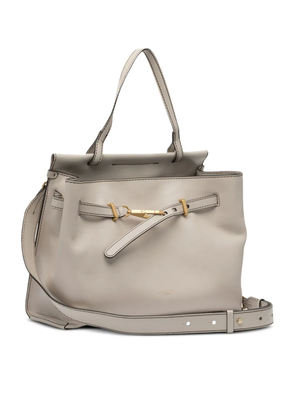 GIANNI CHIARINI buckle-detail leather tote bag Beige