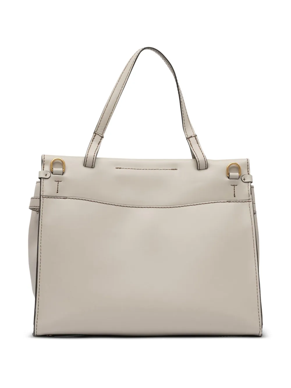 GIANNI CHIARINI buckle-detail leather tote bag - Beige