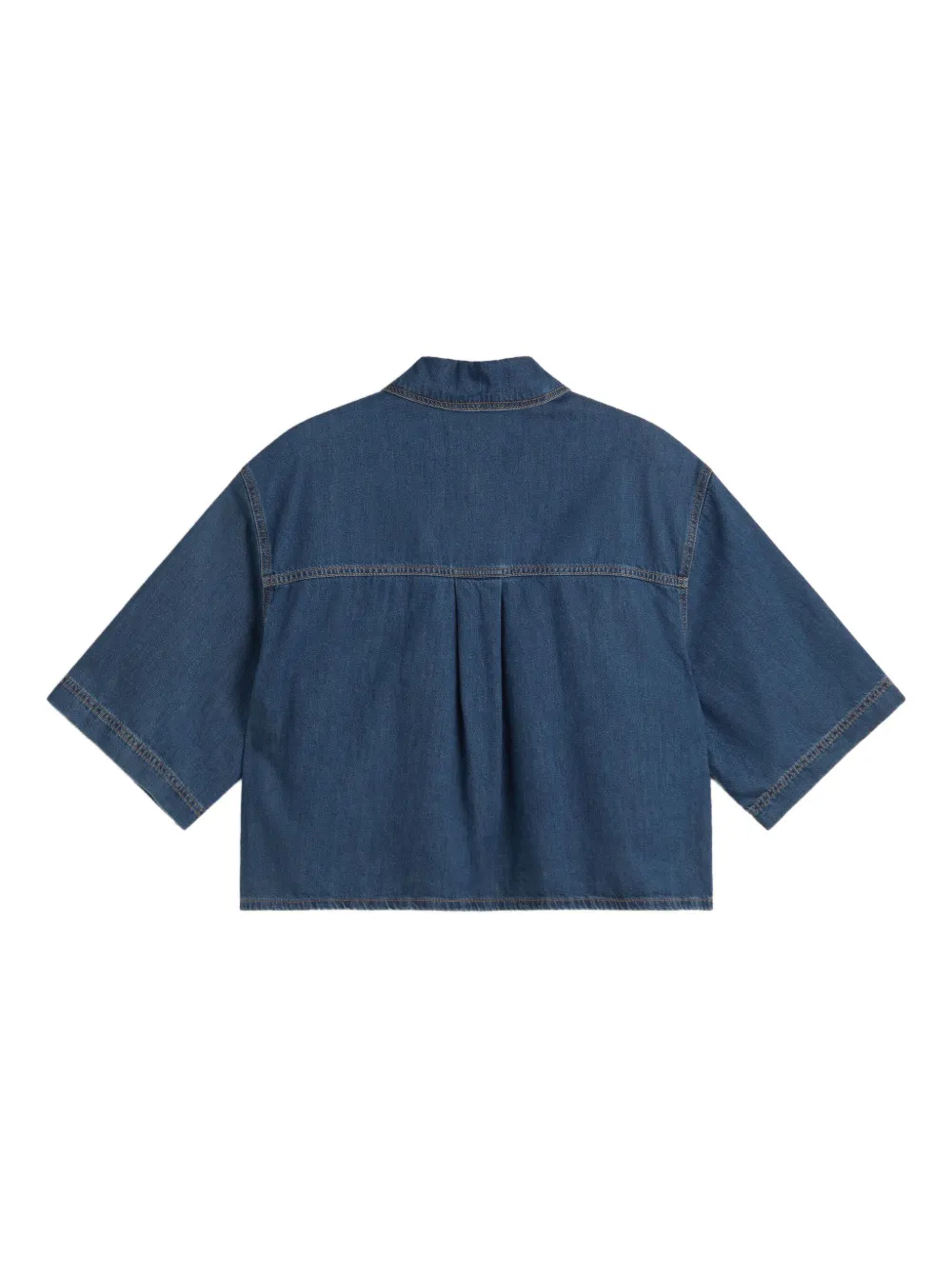 Weekend Max Mara Denim blouse met korte mouwen - Blauw