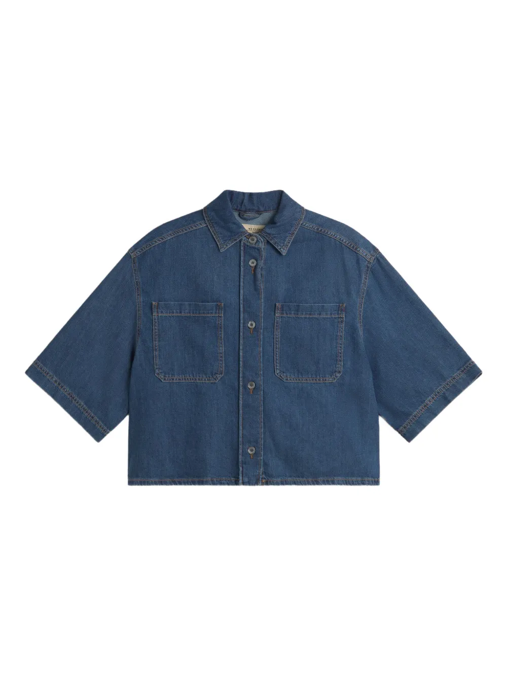 Weekend Max Mara Short-sleeve Denim Shirt In Blue