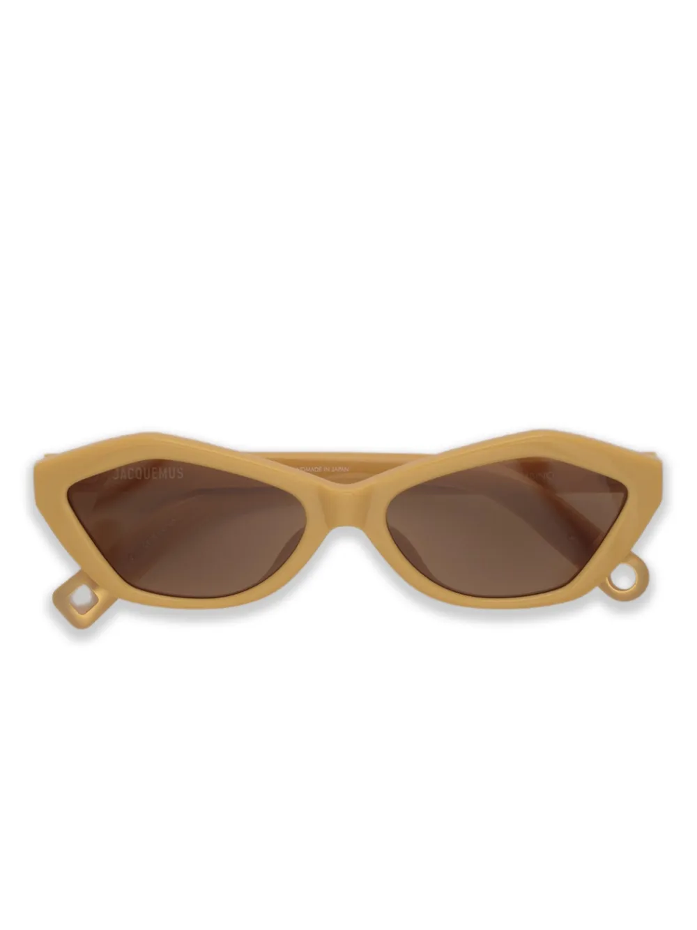 Jacquemus Zonnebril met geometrisch montuur Beige
