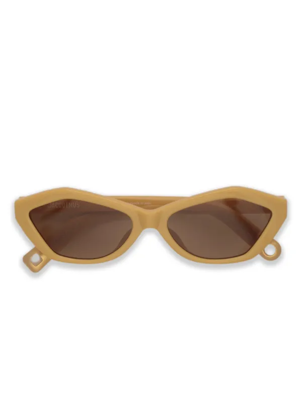 Jacquemus Angled Matte Acetate Sunglasses With Geometric Frame - NWT Bambino Jacquemus Sunglasses Black - eye-oo.com main image 4