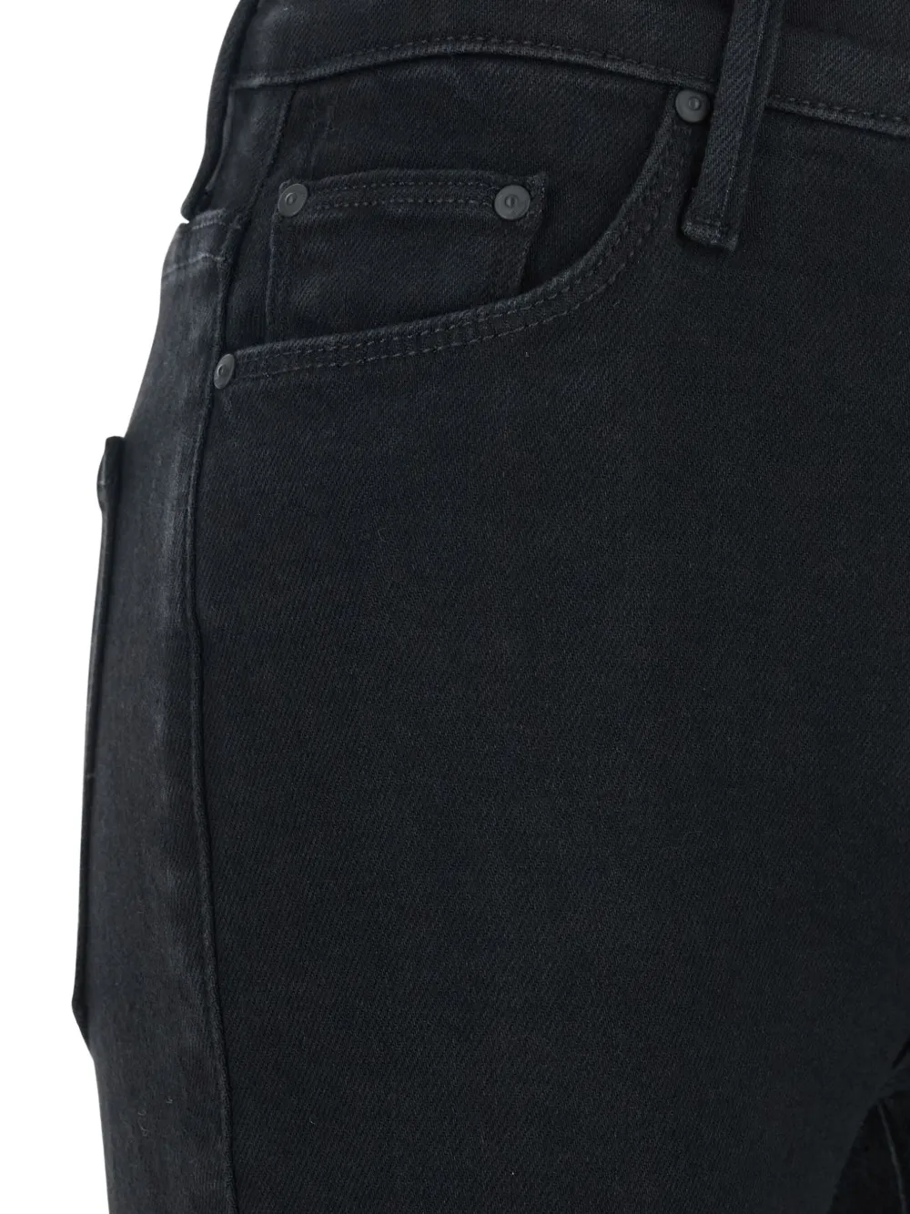 Mother Flared Five-pockts Jeans In Black