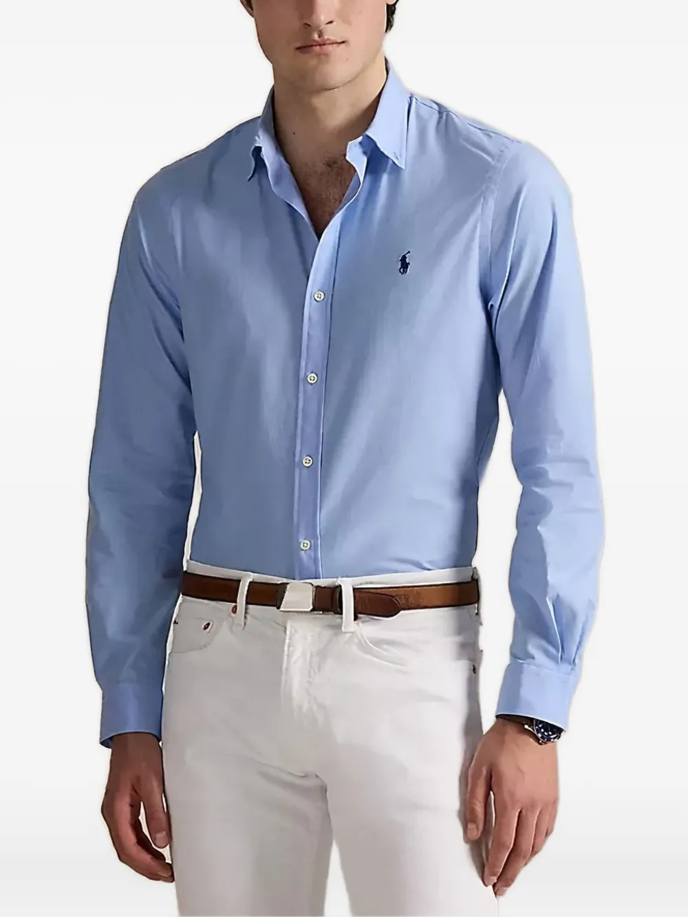 Polo Ralph Lauren long-sleeve oxford shirt Blauw