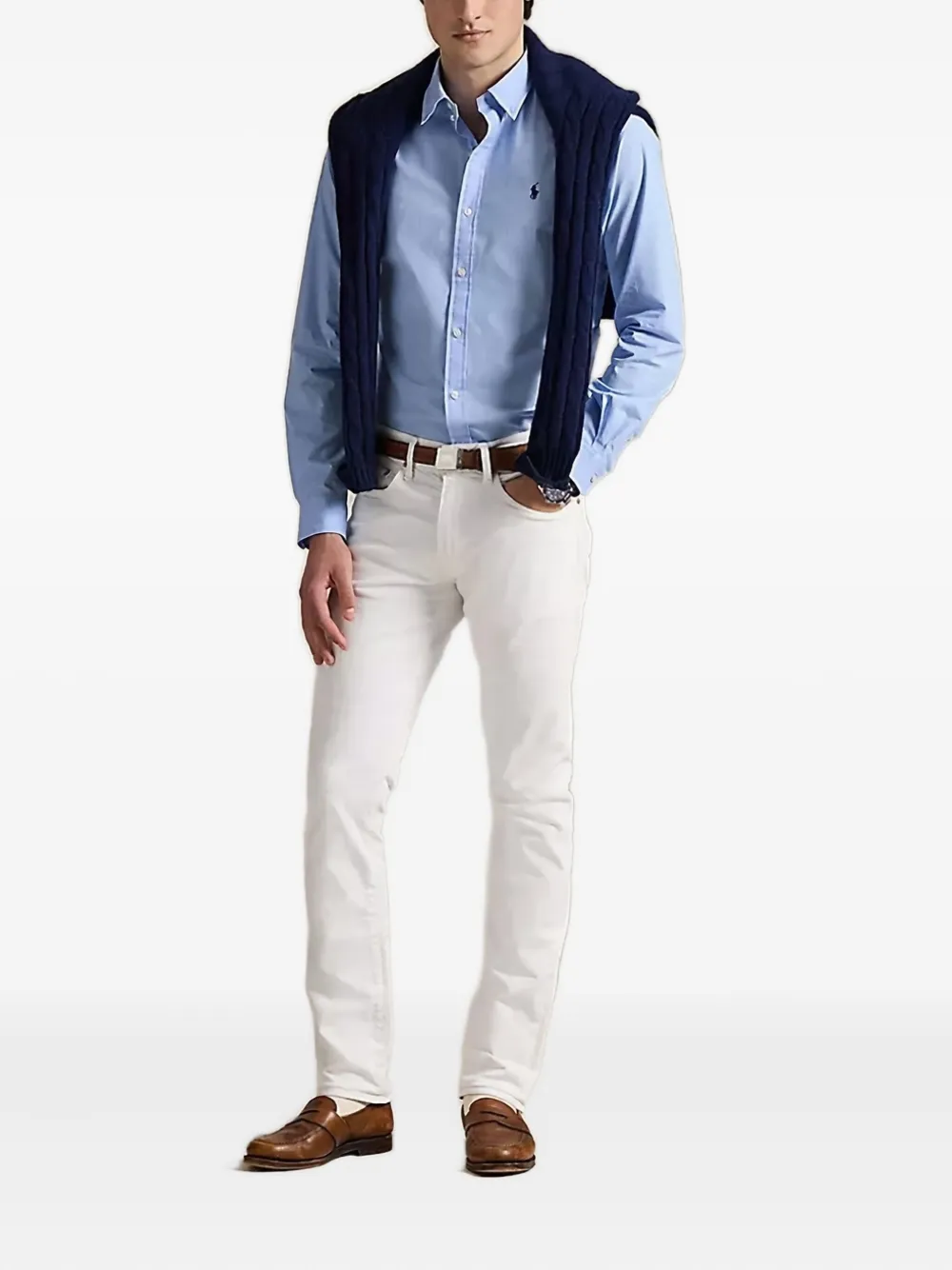 Polo Ralph Lauren long-sleeve oxford shirt - Blauw