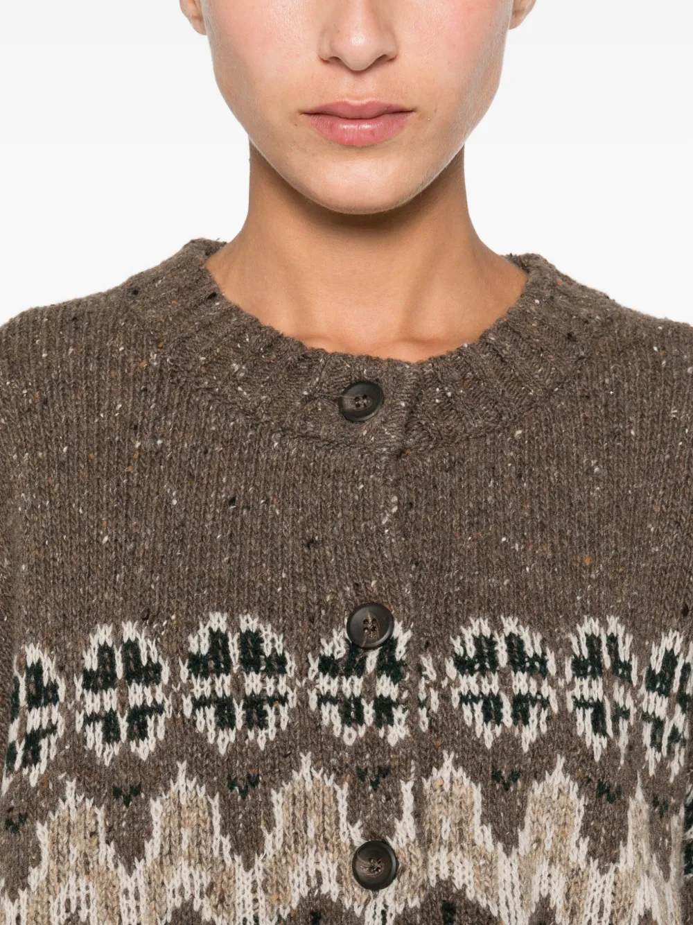 Altuzarra Fairisle-knit Button-up Cardigan In Green