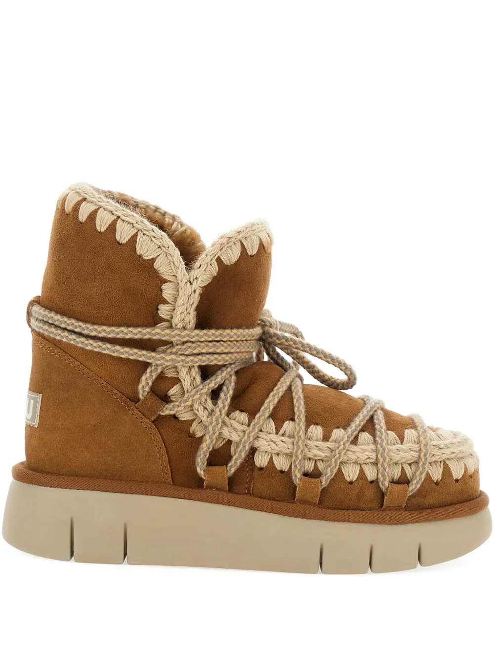 Mou crochet-detail boots - Marrone