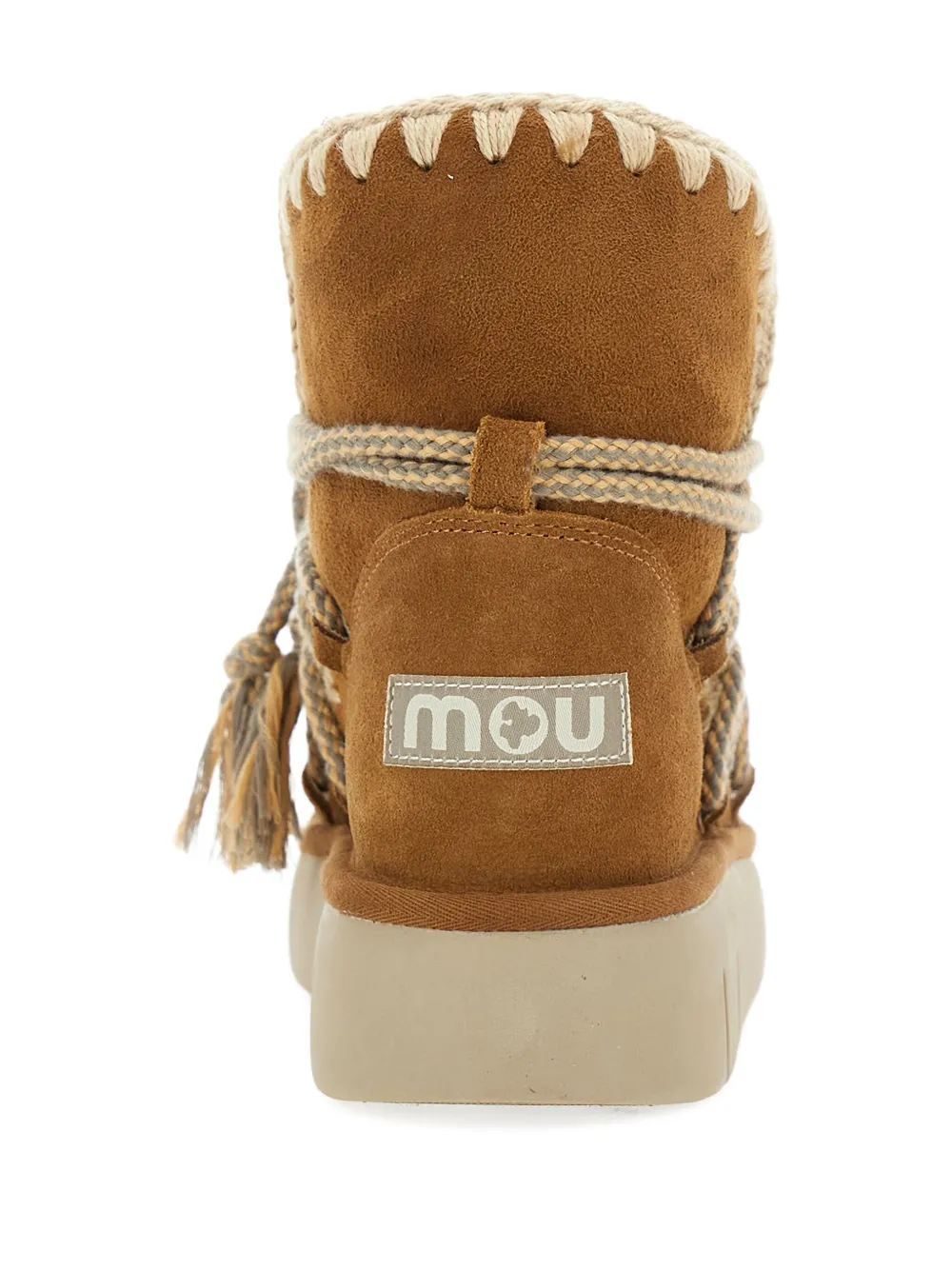 Mou crochet-detail boots Brown