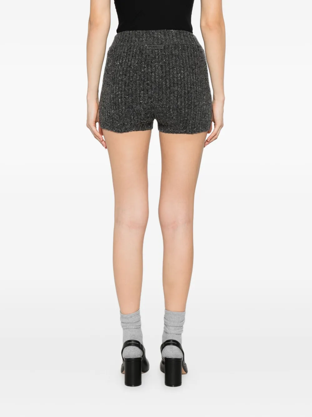 PINKO Verfraaide gebreide shorts Grijs