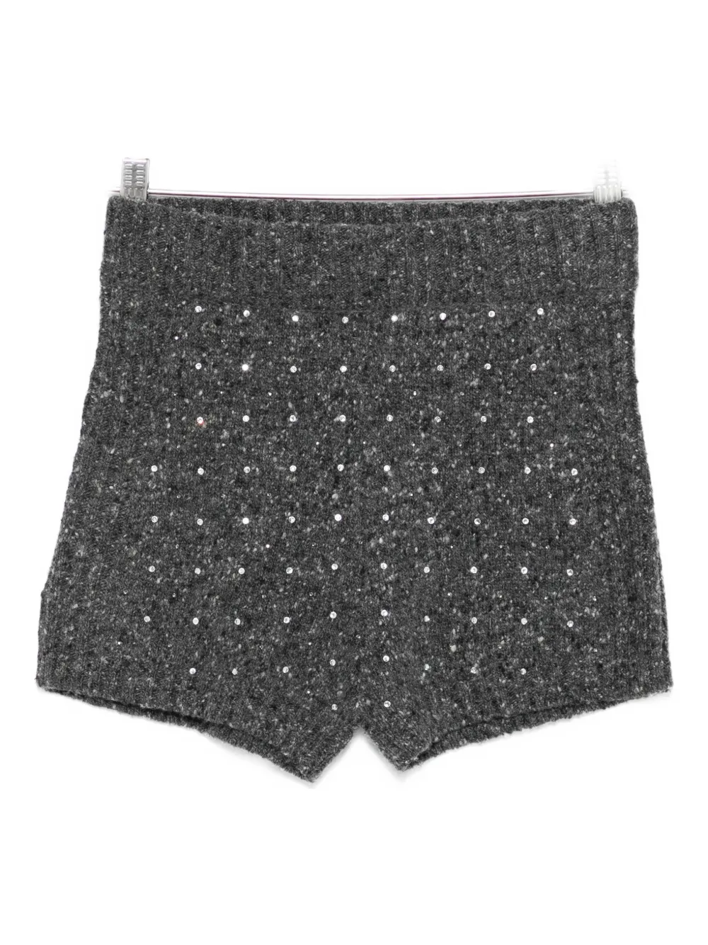 PINKO Verfraaide gebreide shorts Grijs