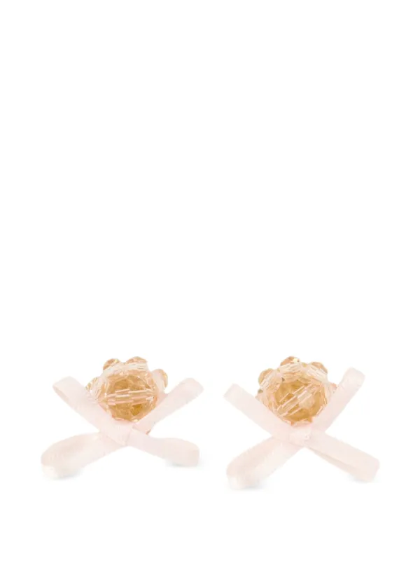 Simone Rocha Petite Bow Daisy Earrings in Gold