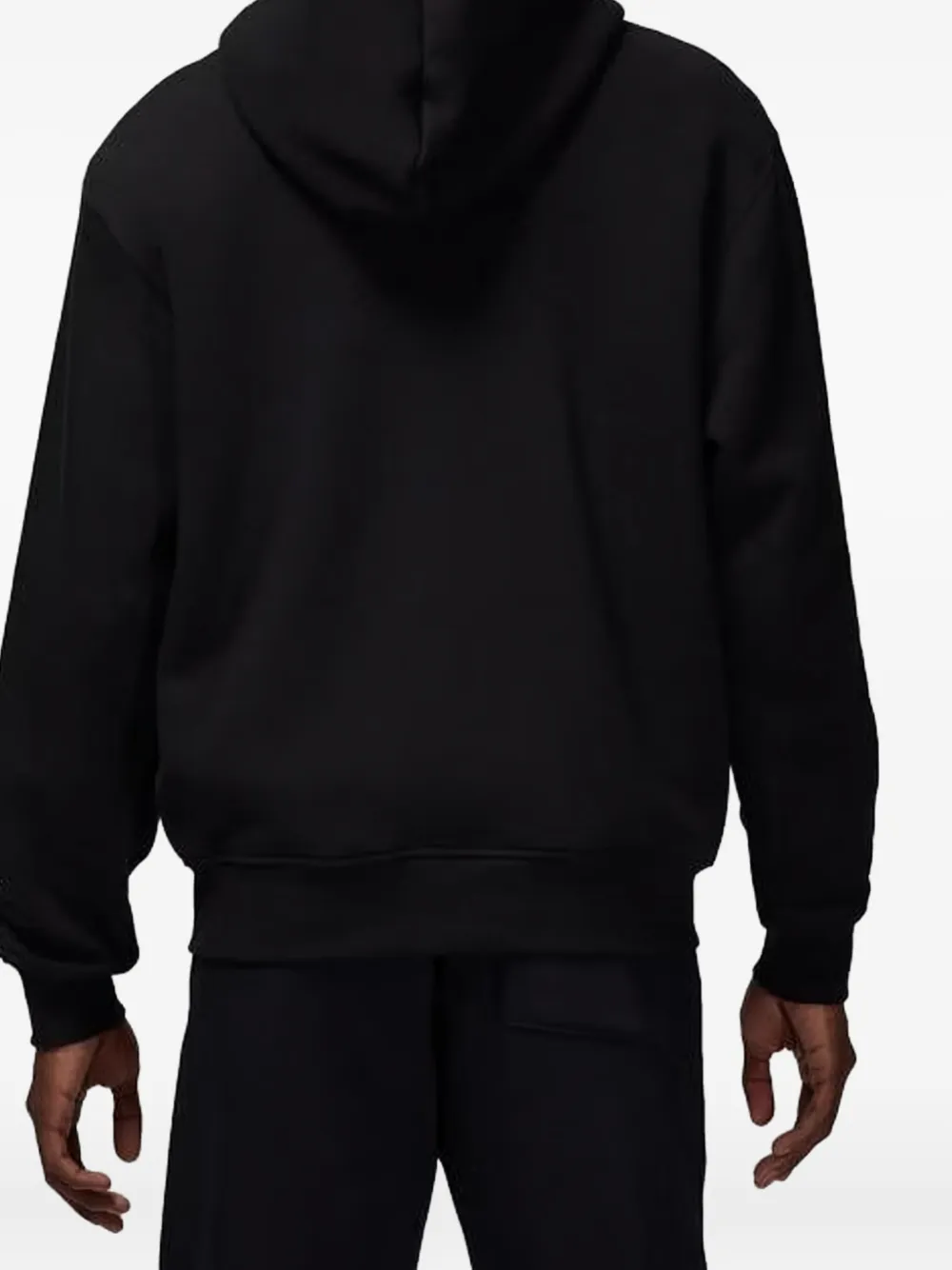 Nike Jordan Brooklyn Zip-up Logo Hoodie In Black