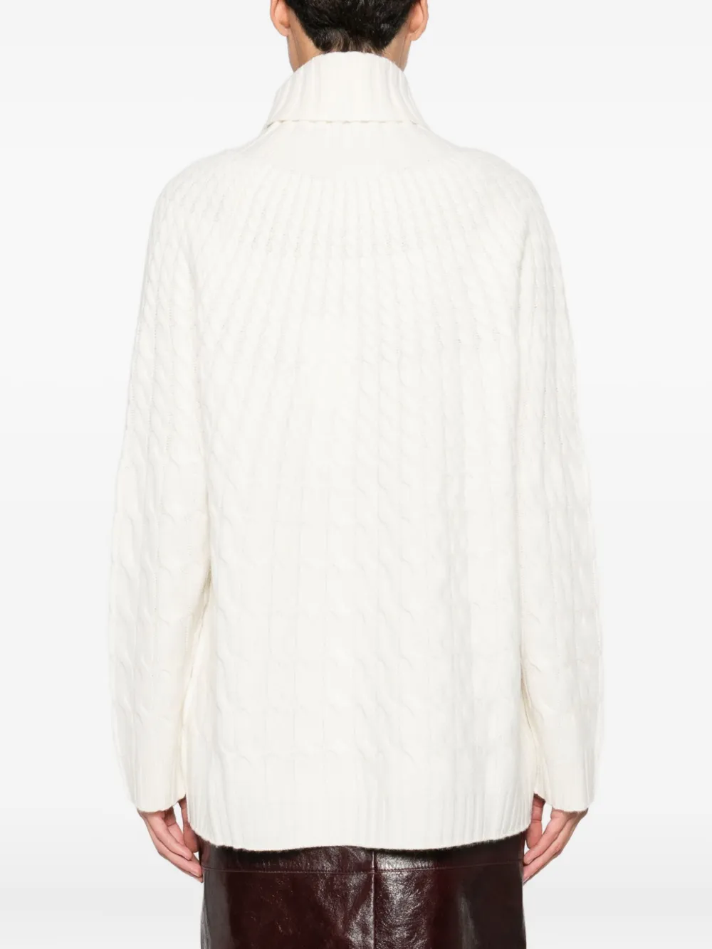 Altuzarra Cable-knit Turtleneck Sweater In White