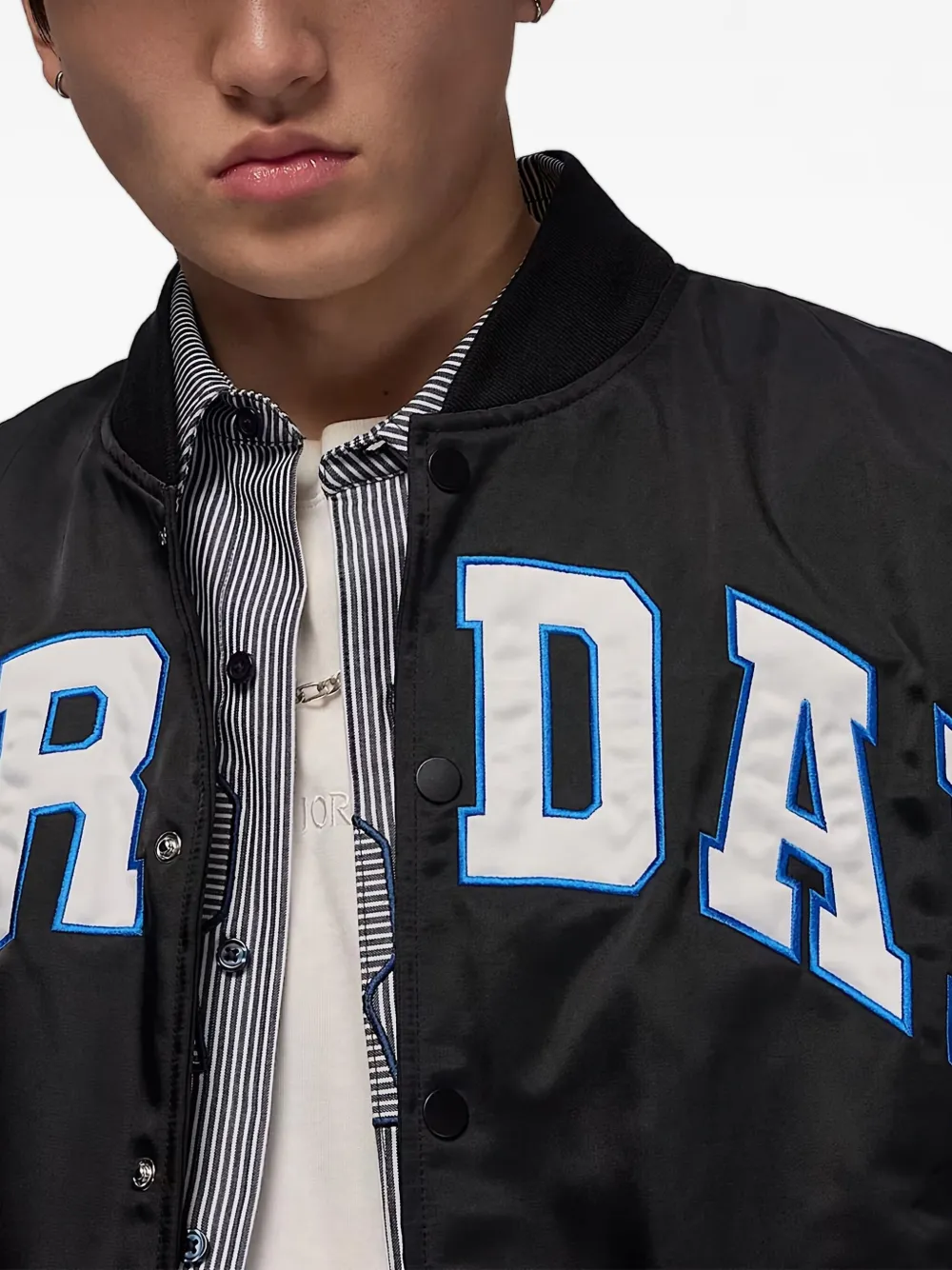 Jordan Bomberjack met logo Zwart