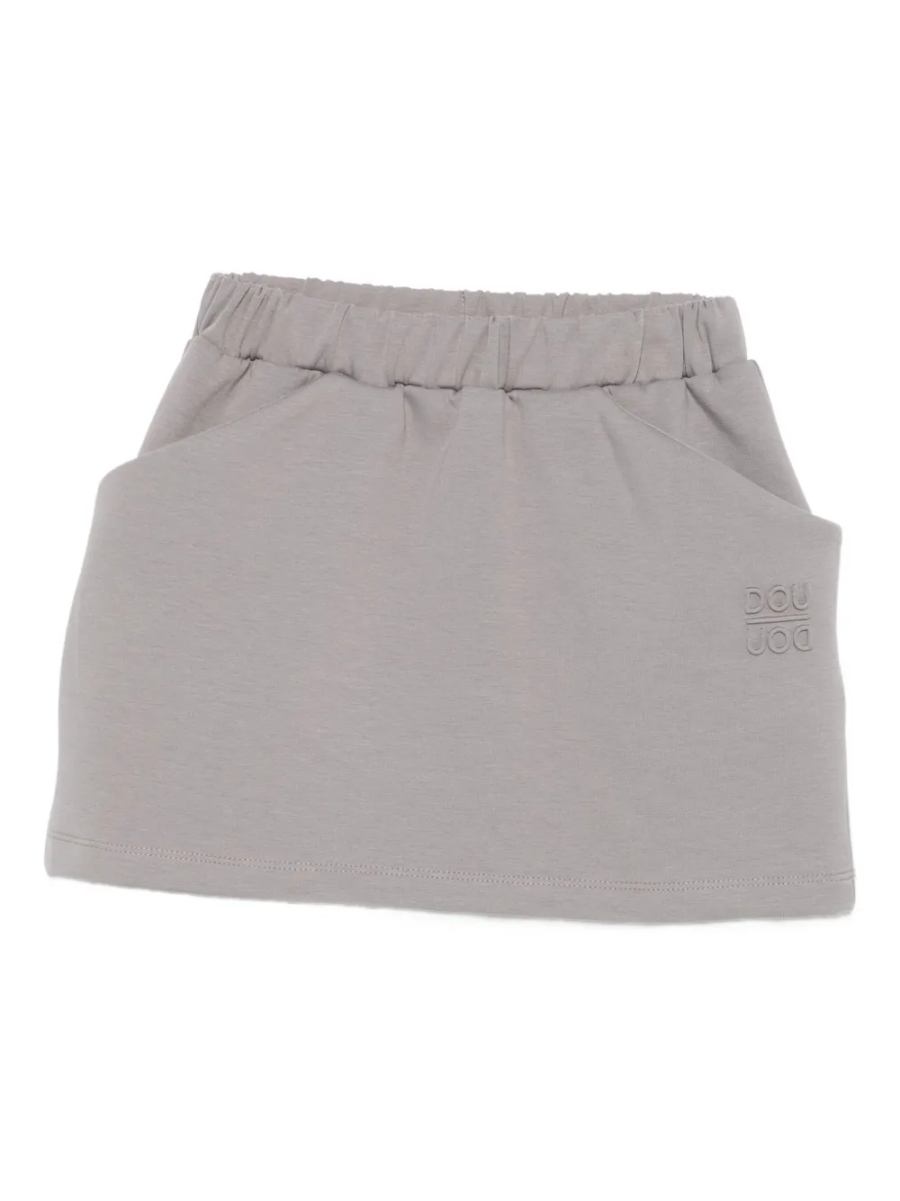 Douuod Kids elastic-waistband pocket mini skirt Grijs