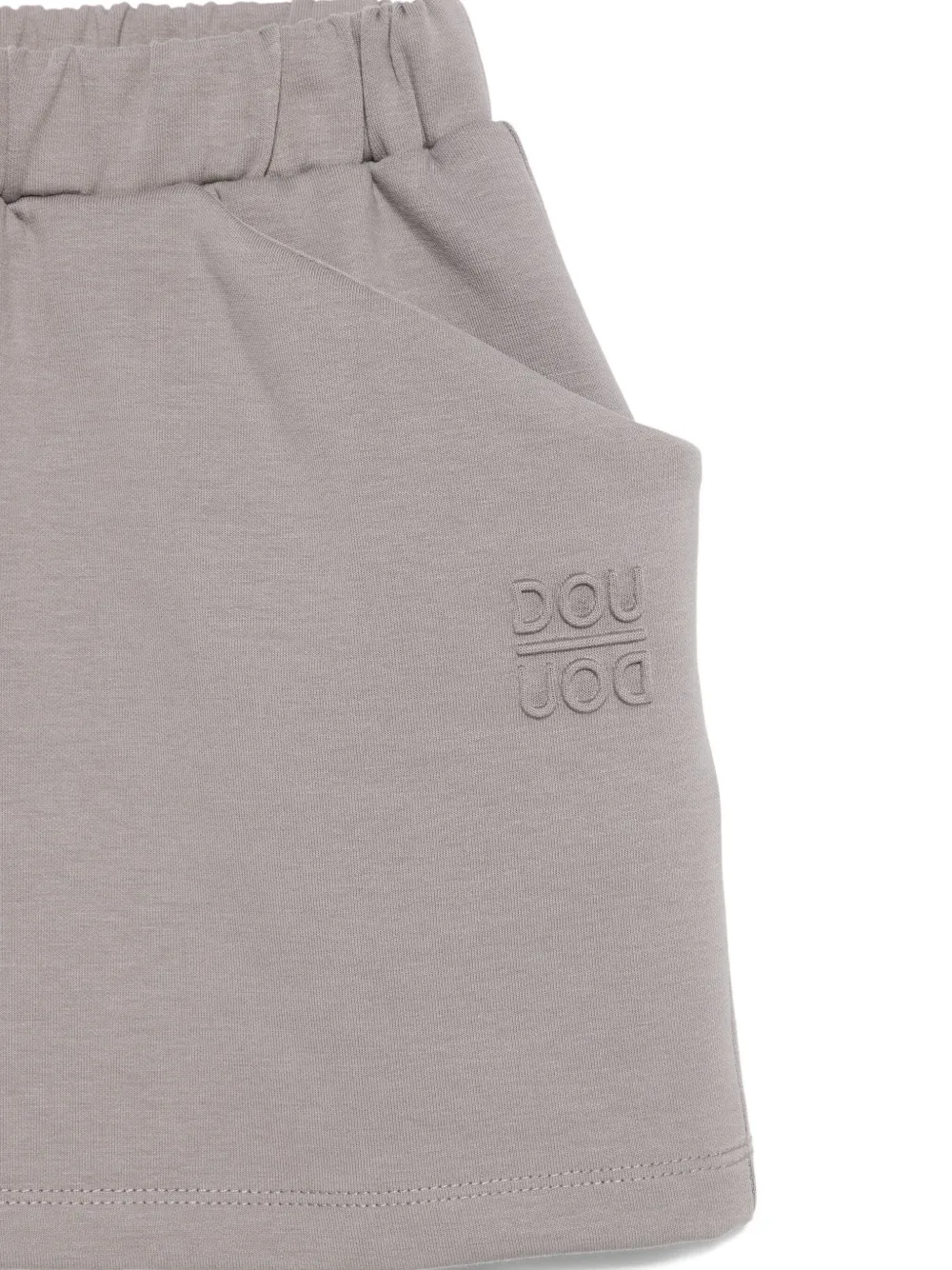Douuod Kids elastic-waistband pocket mini skirt Grijs
